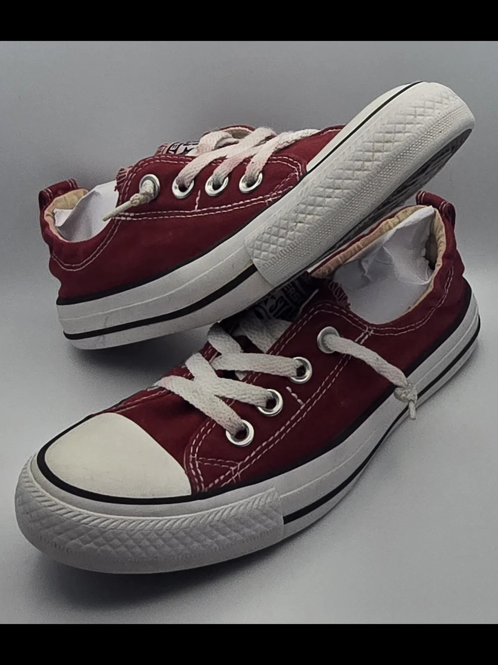 Converse Kids Low Top Canvas Sneaker - Burgundy